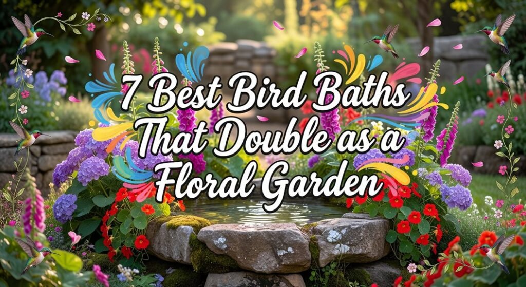 bird baths floral gardens
