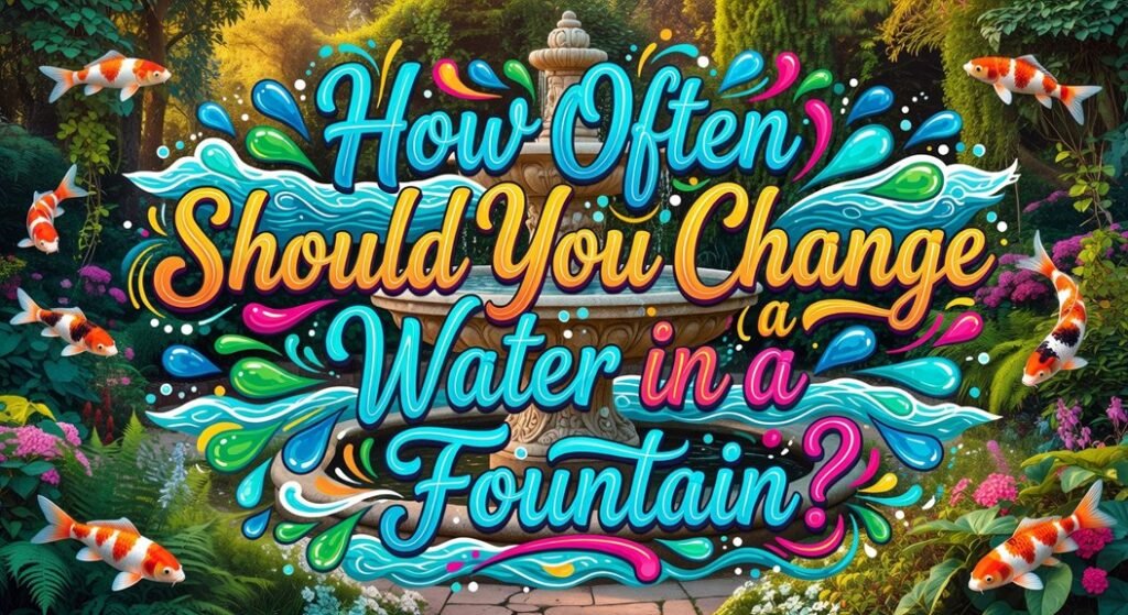 change fountain water regularly