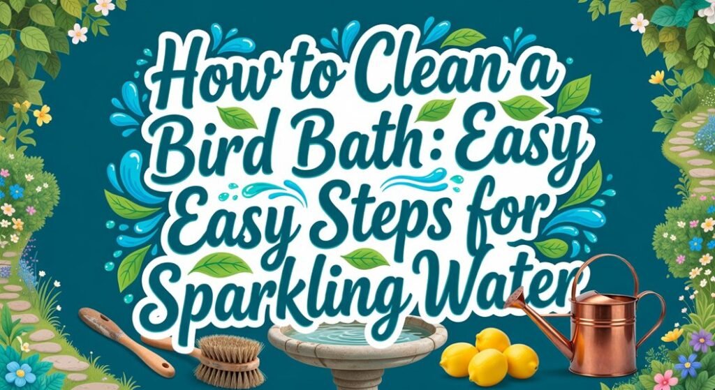 clean bird bath water
