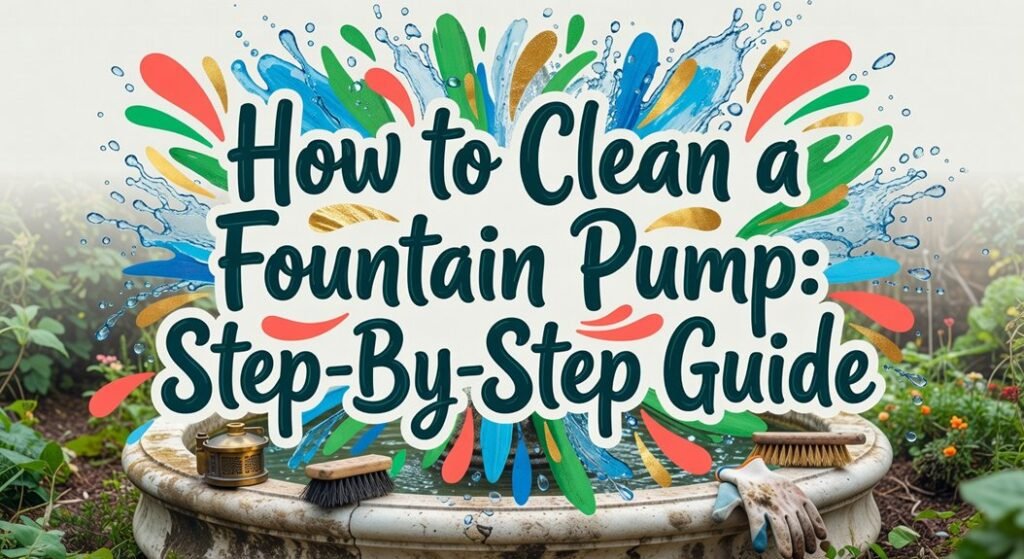 clean fountain pump step