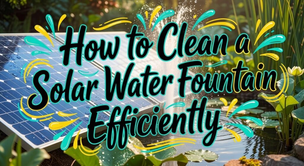 clean solar fountain efficiently