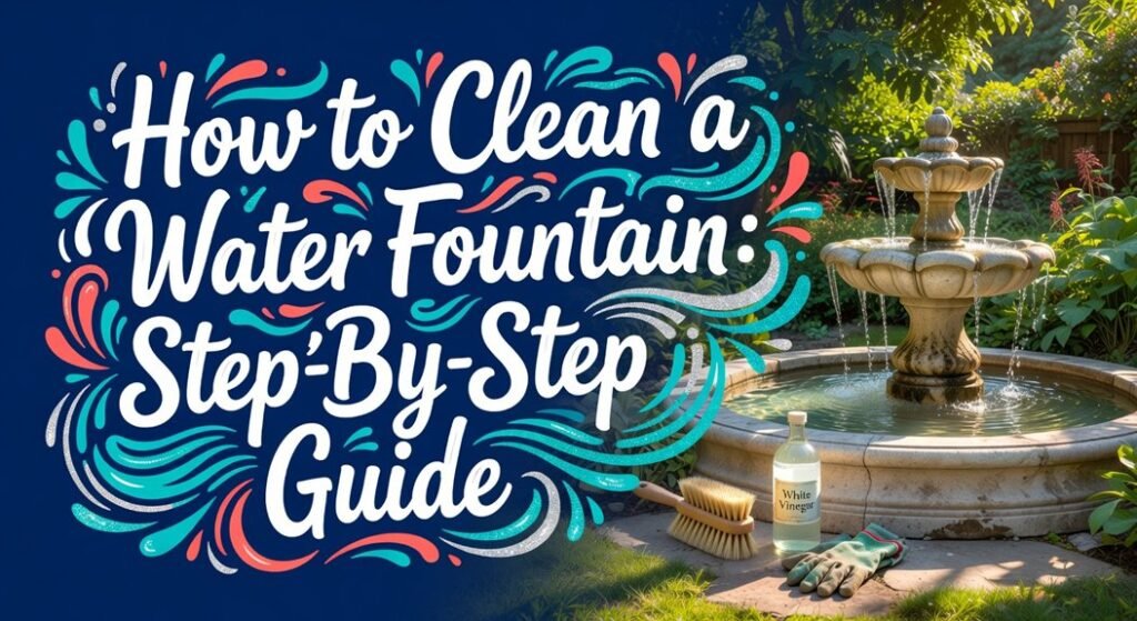 clean water fountain step