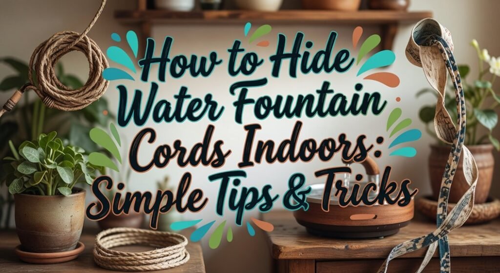 concealing indoor fountain wiring