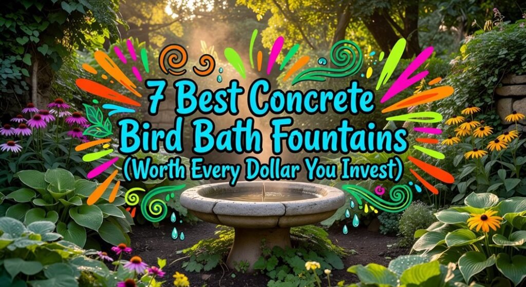 concrete fountain bird baths