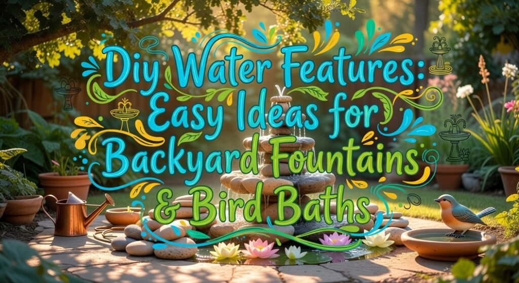 diy backyard fountains bird baths