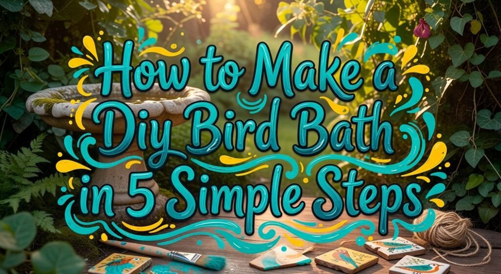 diy bird bath steps