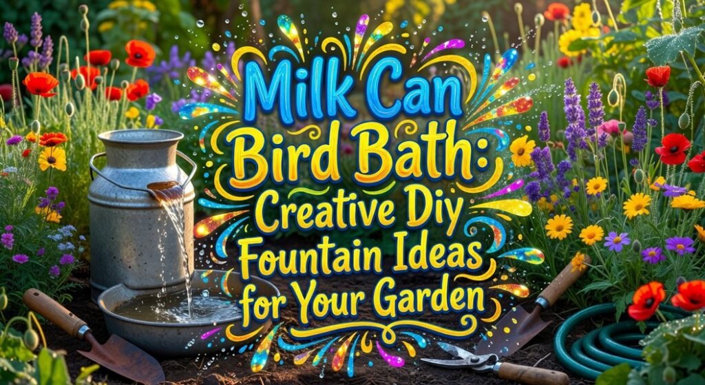 diy milk can fountain