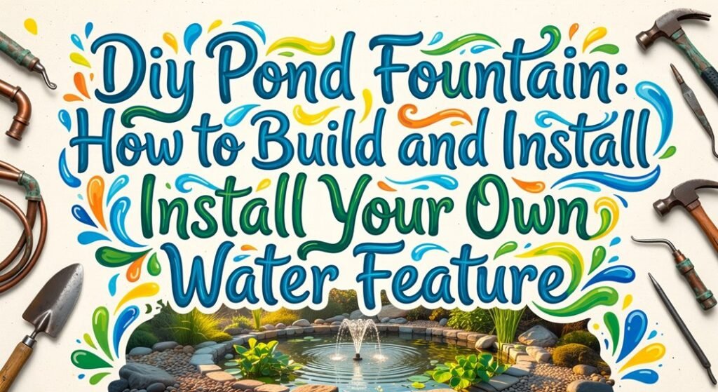 diy pond fountain build