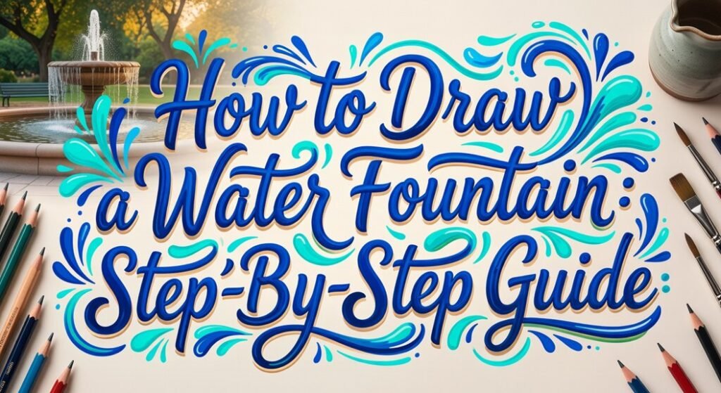 draw water fountain steps