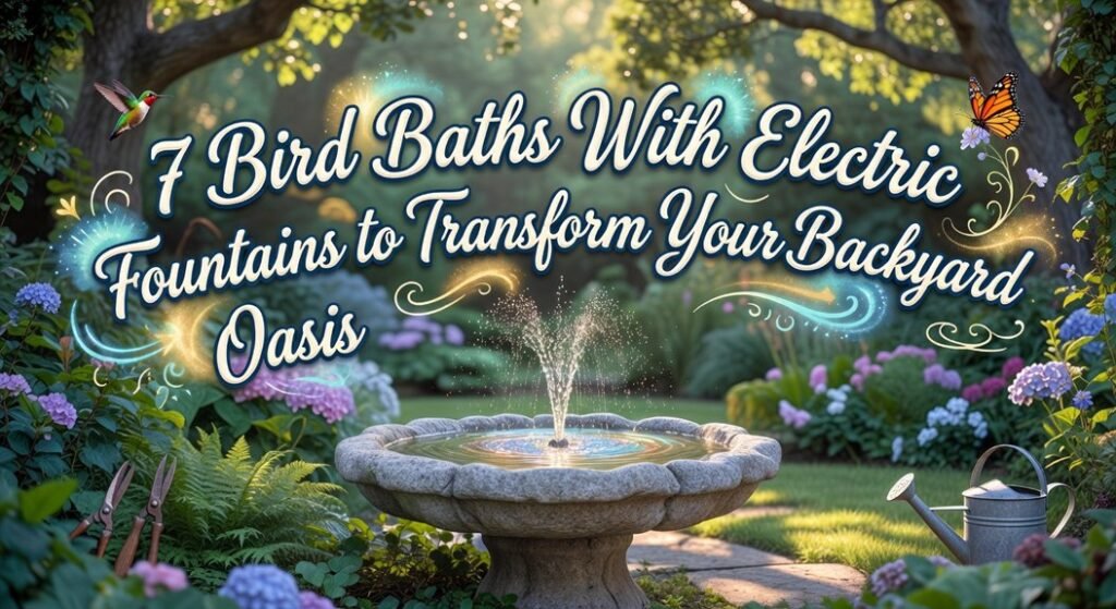 electric fountain bird baths