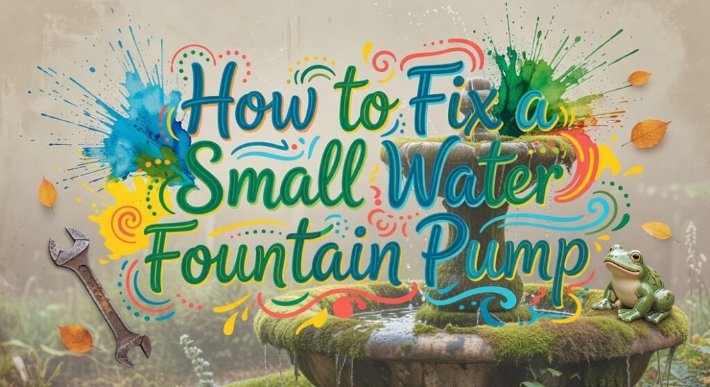 fix small fountain pump
