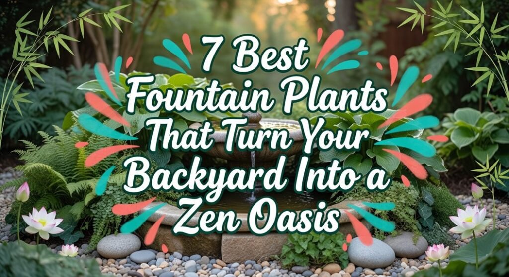fountain plants for zen backyards