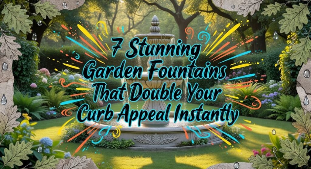 garden fountains boost curb