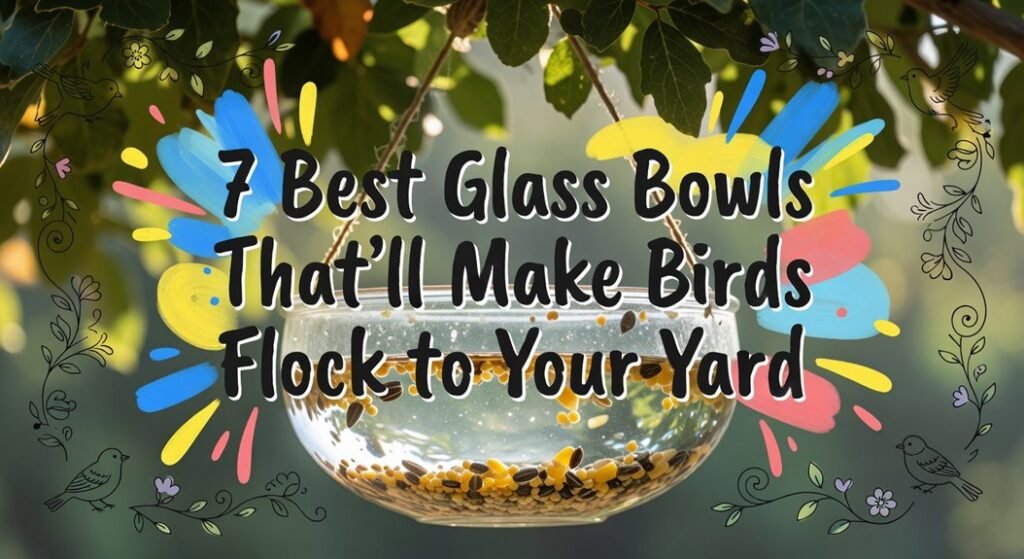 glass bird feeding bowls