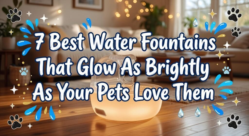 glowing pet water fountains