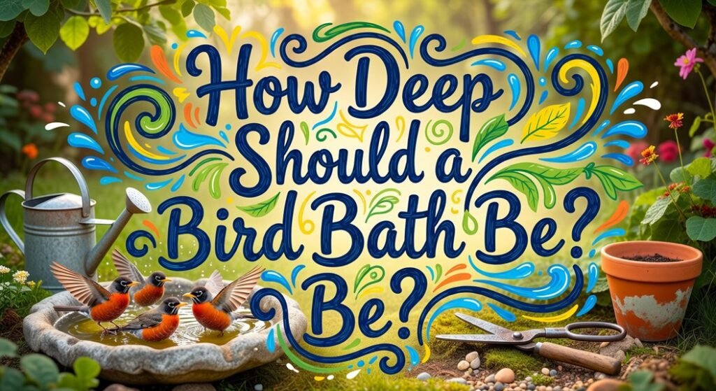 how deep bird bath