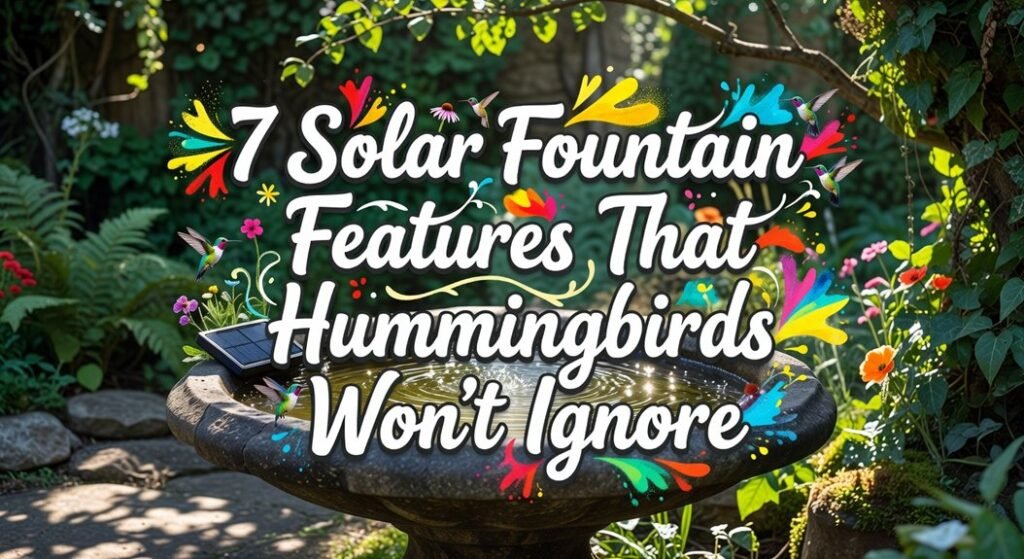 hummingbird attracting solar fountain