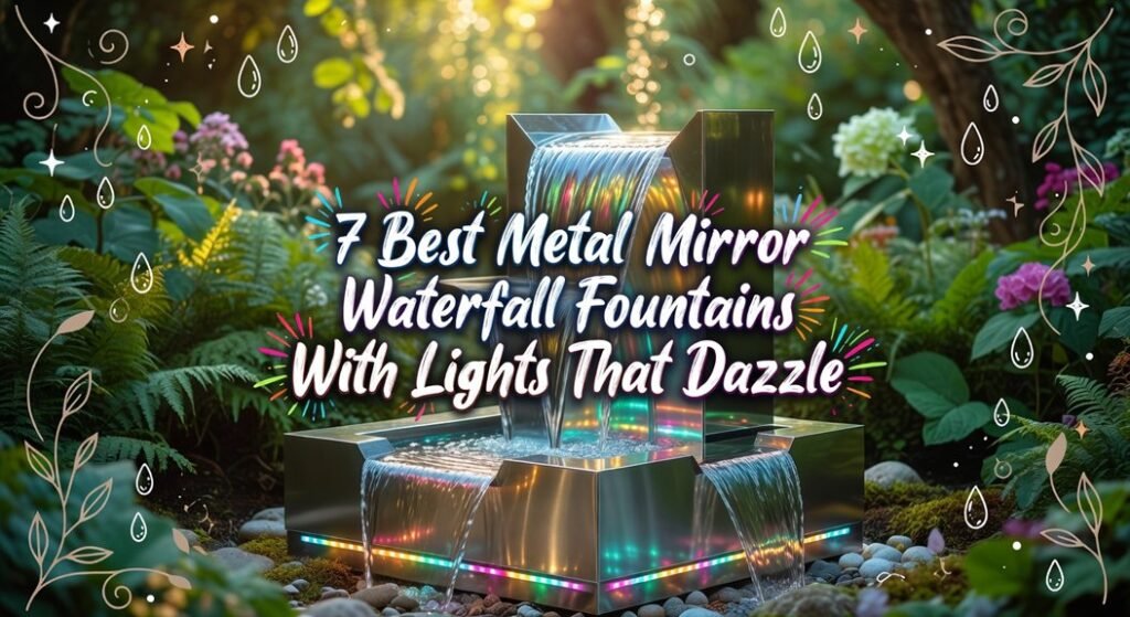 illuminated waterfall fountain selection