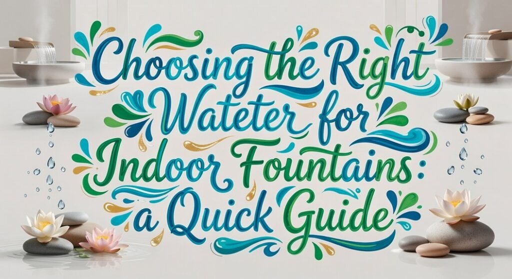 indoor fountain water selection