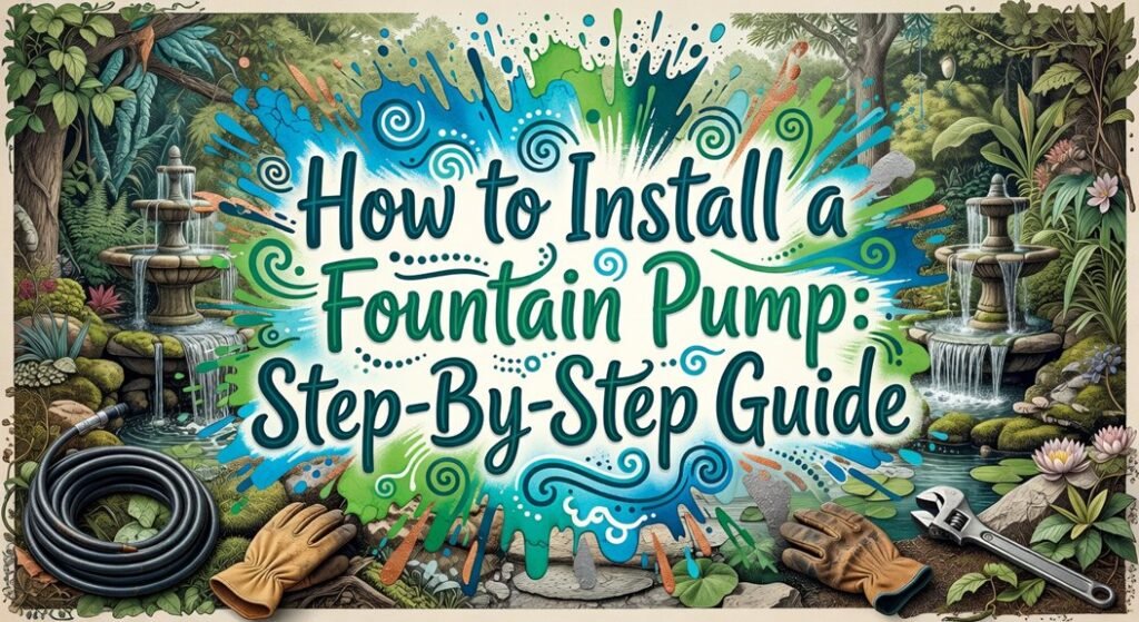 install fountain pump step