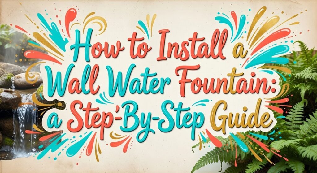 install wall water fountain