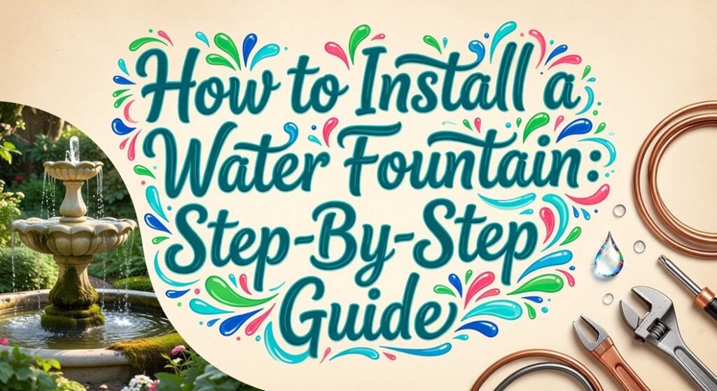 install water fountain step