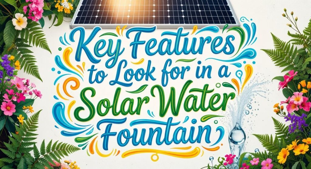 key solar fountain features