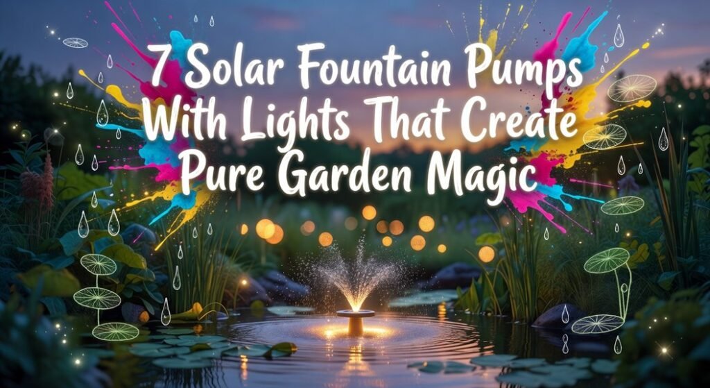 lighted solar fountain pumps
