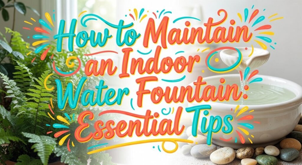 maintain indoor water fountain