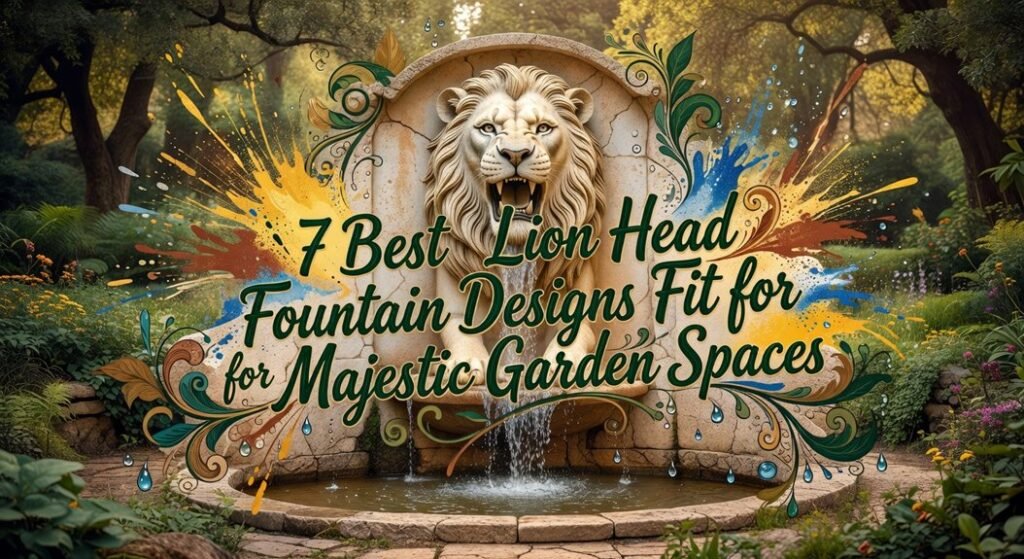 majestic garden lion fountain