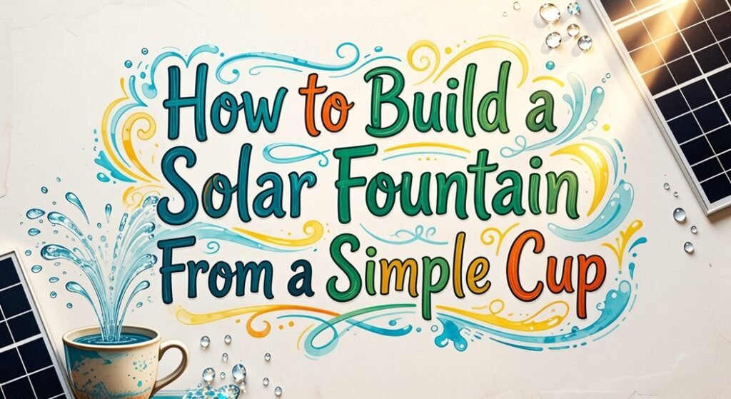 make cup solar fountain