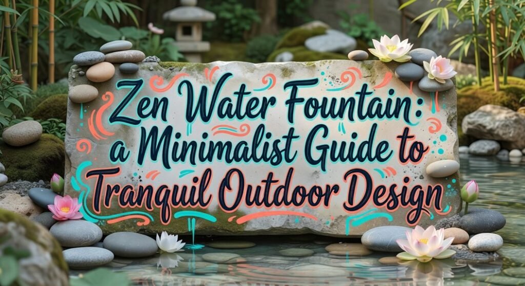 minimalist zen outdoor fountain