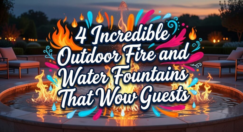 outdoor fire water fountains