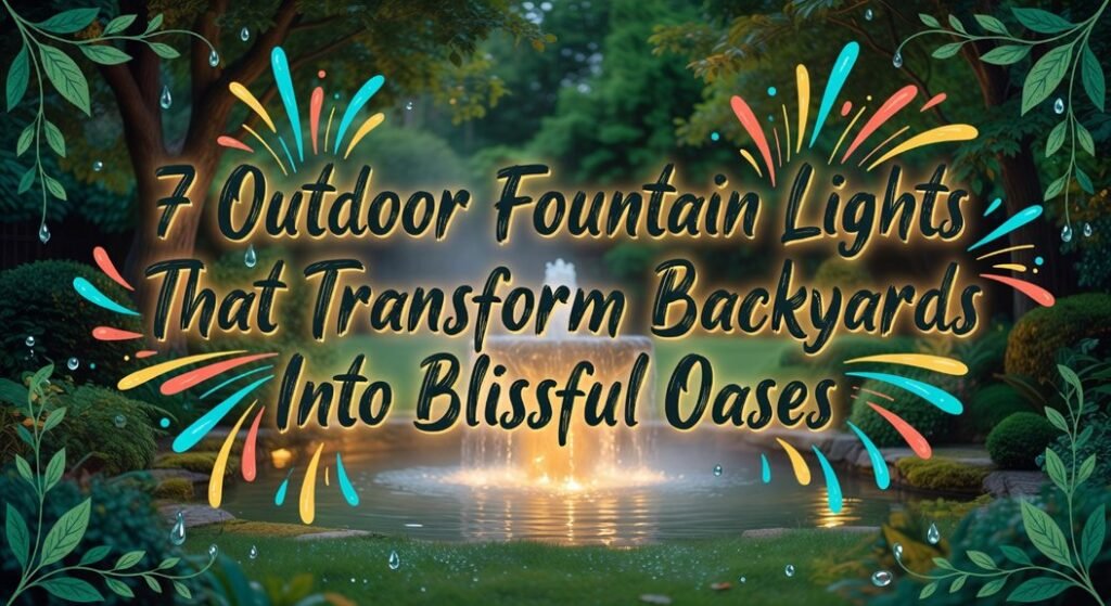 outdoor fountain lighting ideas