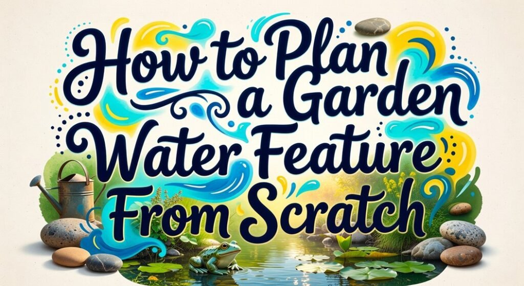 plan water feature garden
