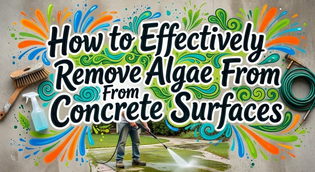 remove algae concrete