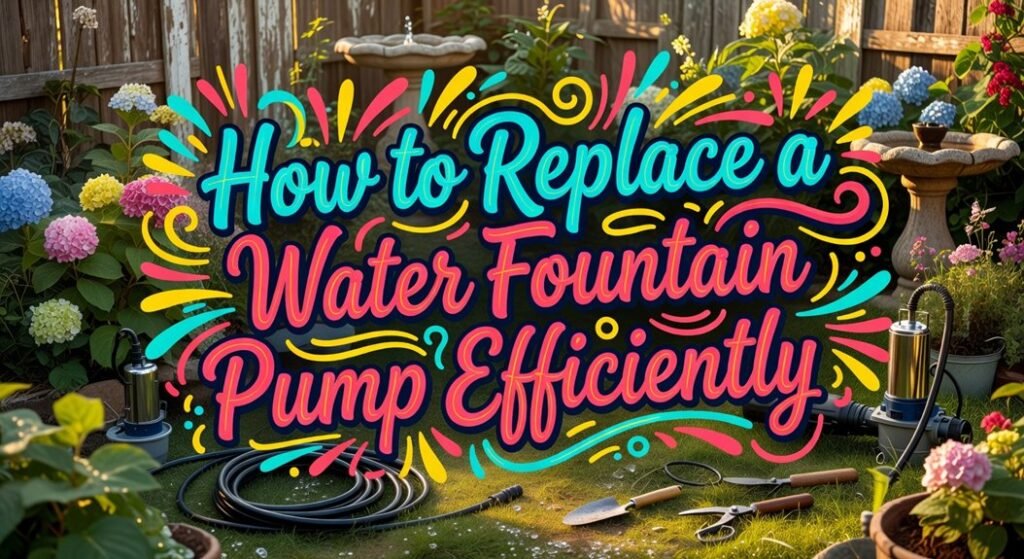 replace water fountain pump
