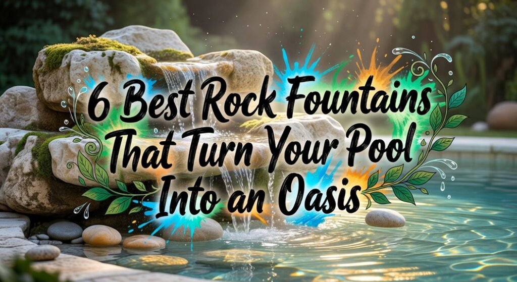 rock fountain pool enhancement