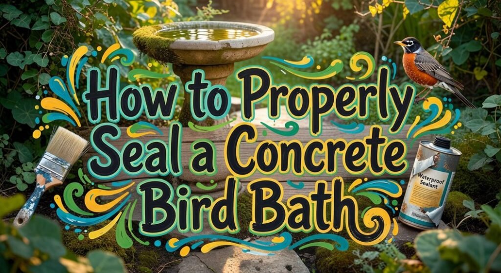 seal concrete bird bath