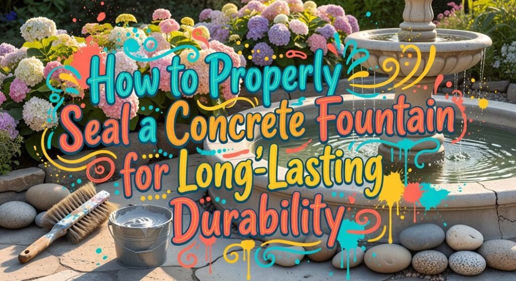 seal concrete fountain durable