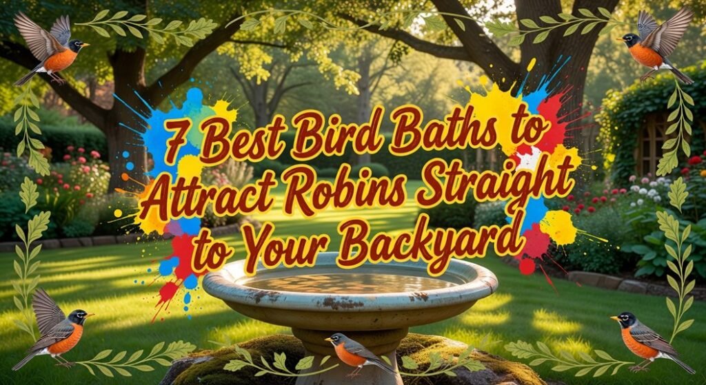select bird baths attracting robins