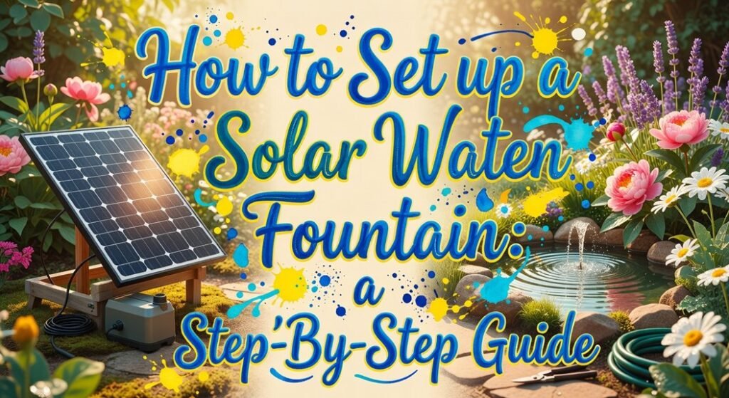 set up solar fountain