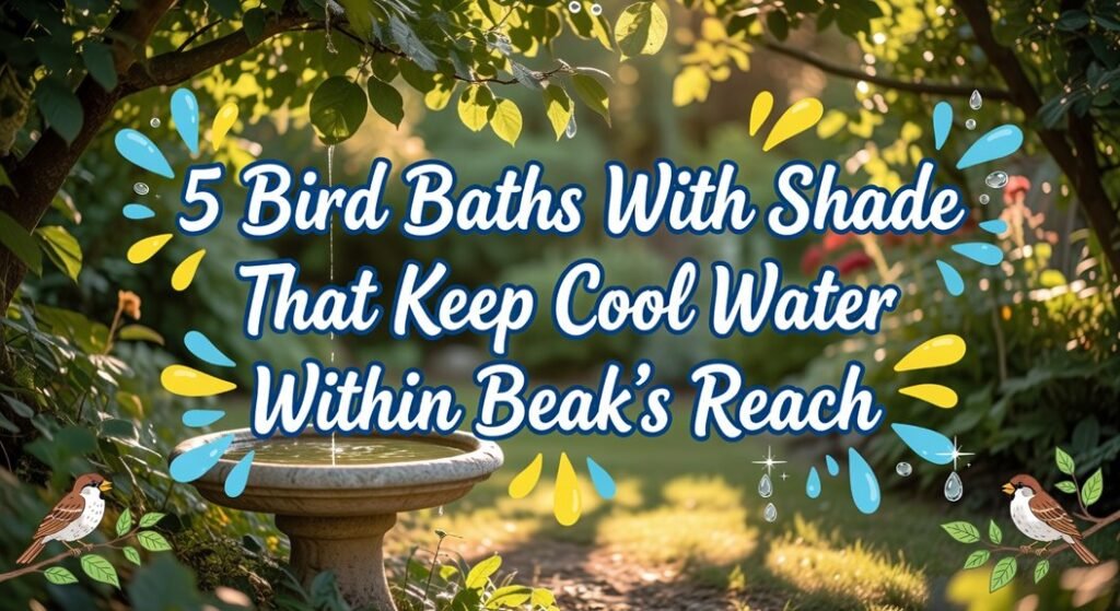 shaded cool bird baths