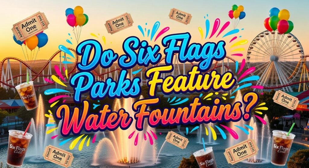 six flags have water fountains