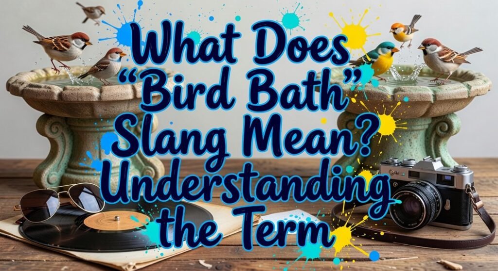 slang term bird bath