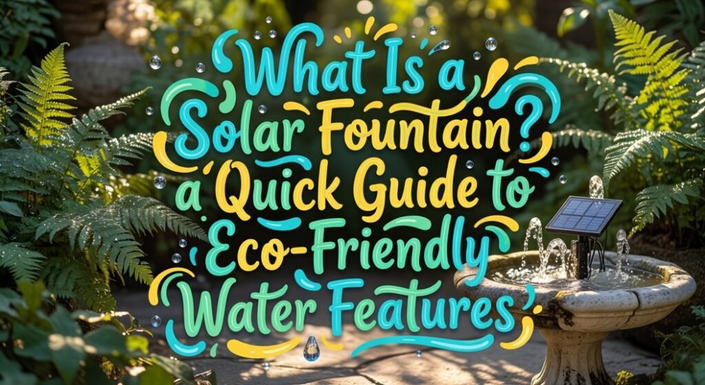 solar fountain eco friendly