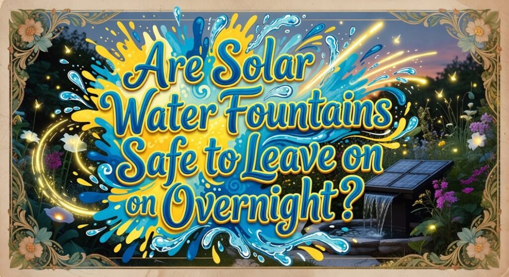 solar fountain overnight safety