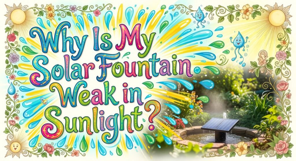 solar fountain power issue