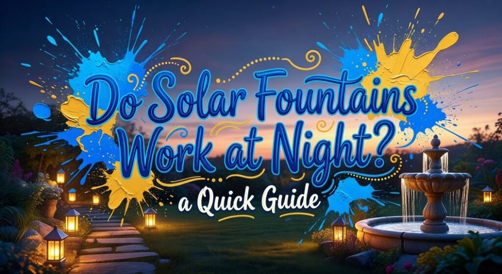 solar fountains need light