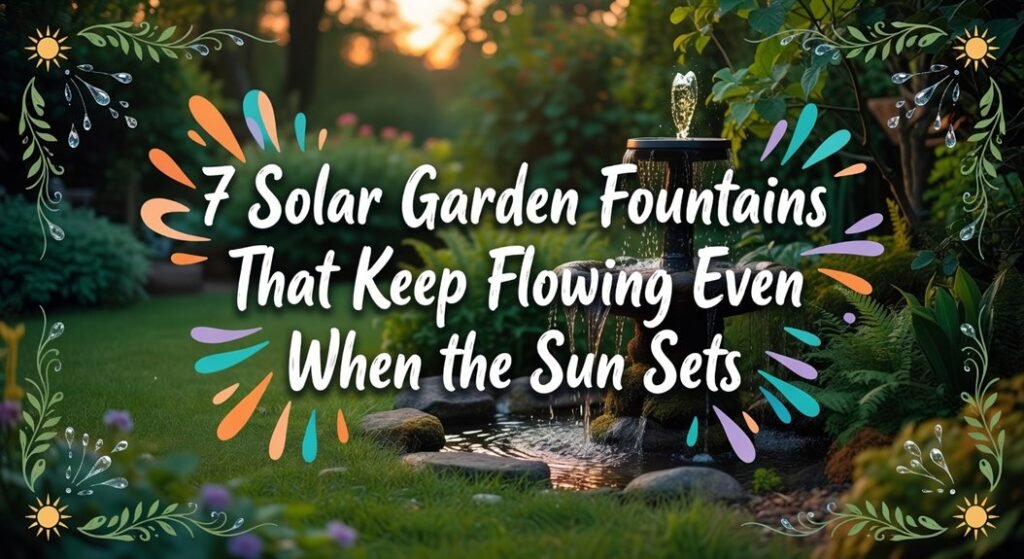 solar powered dusk continuing fountains